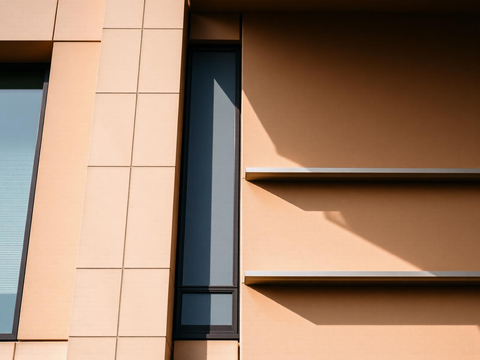 Architekturdetail einer Fassade — Ausdruck von Materialität und Handwerk